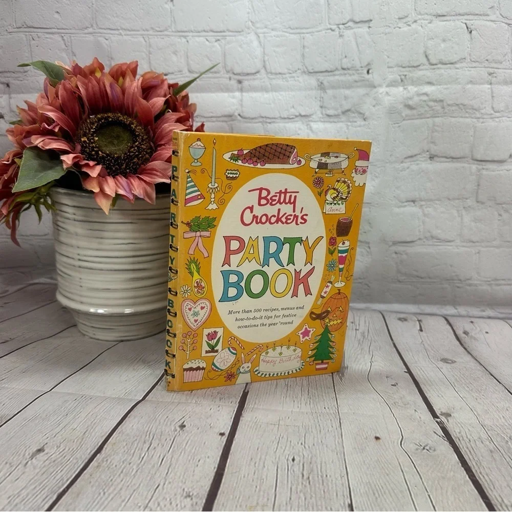 vintage 1960 Betty Crocker's Party Book cookbook spiral bound first edition